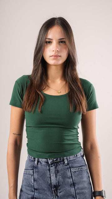 DARK GREEN BASIC TOP