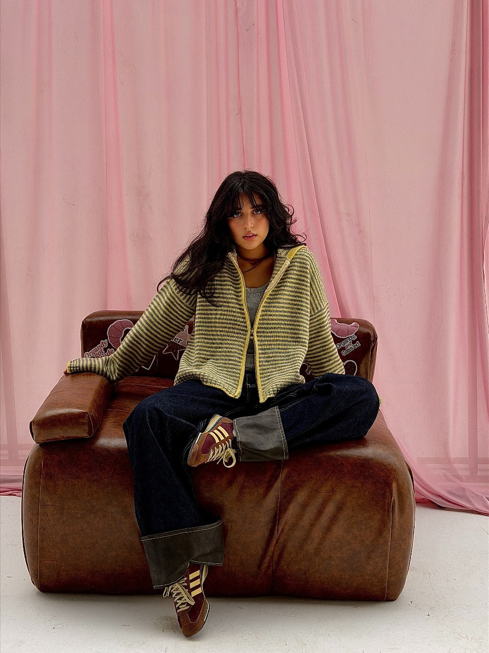 YELLOW STRIPE ZIP EDIT