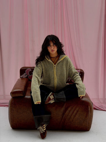 YELLOW STRIPE ZIP EDIT