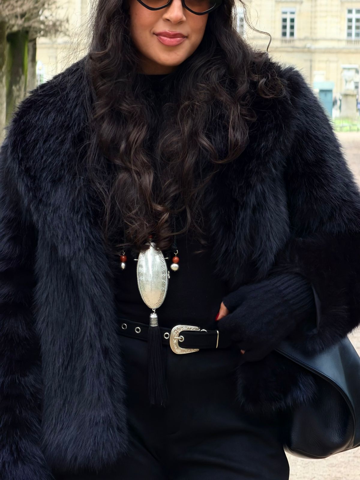 PARIS BLACK FUR JACKET