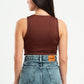 DARK BROWN SLEEVELESS TOP