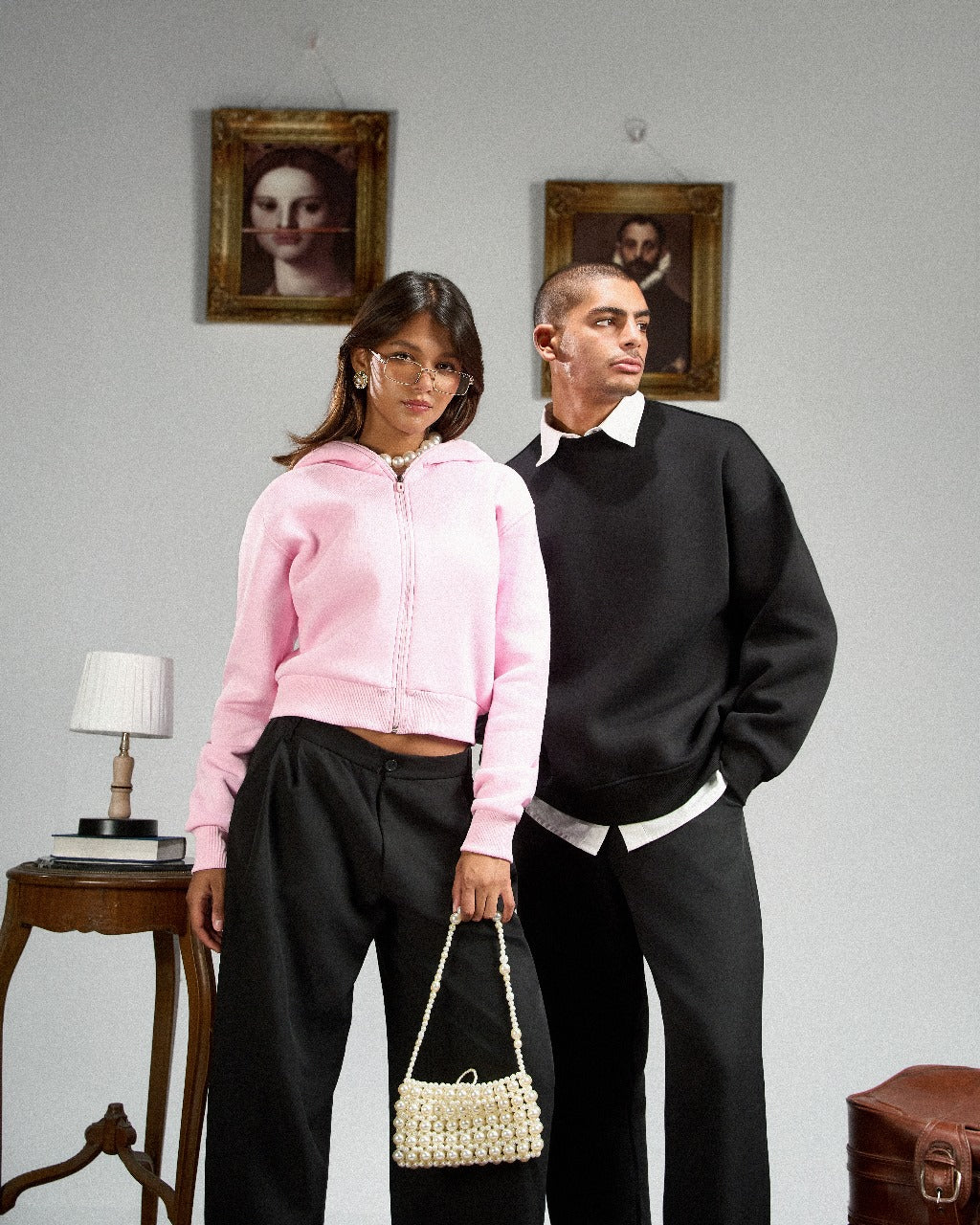 PINK CROPPED FULL ZIPPER