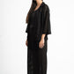 BLACK SEMI SHEER KNITTED PANTS
