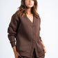 DARK BROWN BUTTON UP CARDIGAN