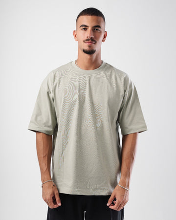 KHAKI ORGANDY BOXY-TEE