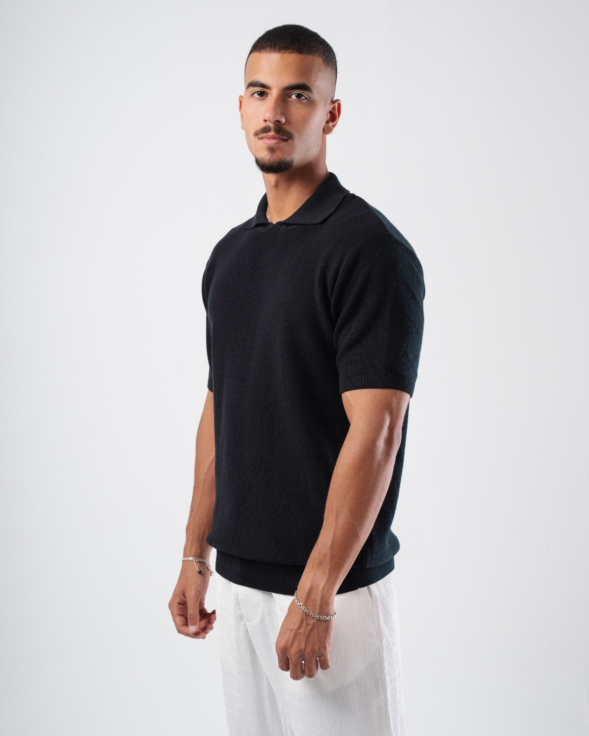 KNIT PLAIN POLO 023