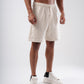 STRIPED LINEN BLEND SHORT
