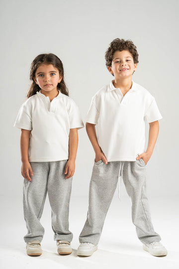 ASH GREY LITTLE ONES RELAXED LIGHTWEIGHT SWEATPANTS