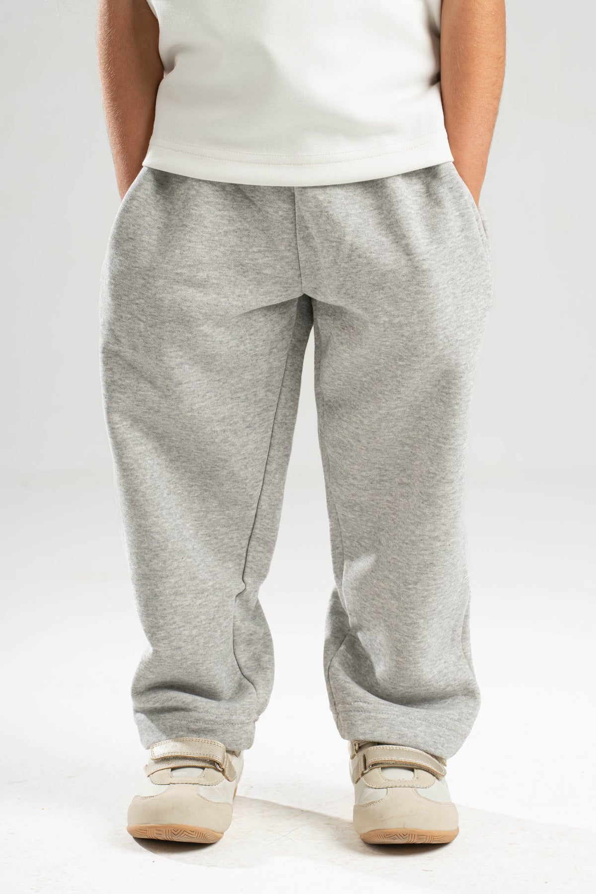 ASH GREY LITTLE ONES RELAXED LIGHTWEIGHT SWEATPANTS