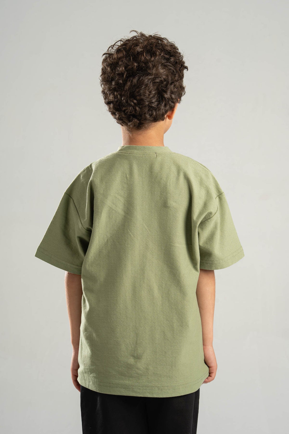 OLIVE LITTLE ONES HEAVY WEIGHT OVERSIZED T-SHIRT