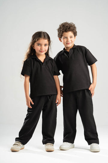 BLACK LITTLE ONES RELAXED LIGHTWEIGHT SWEATPANTS