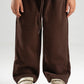 DARK BROWN LITTLE ONES RELAXED LIGHTWEIGHT SWEATPANTS