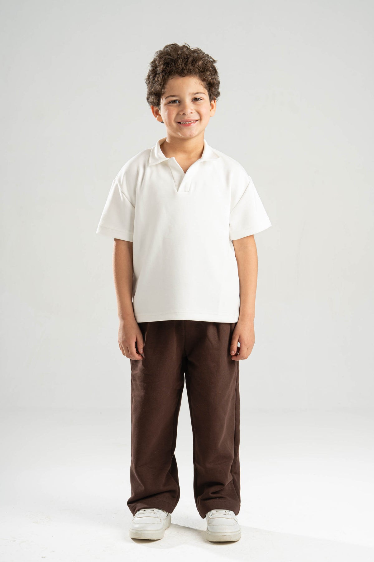 DARK BROWN LITTLE ONES RELAXED LIGHTWEIGHT SWEATPANTS