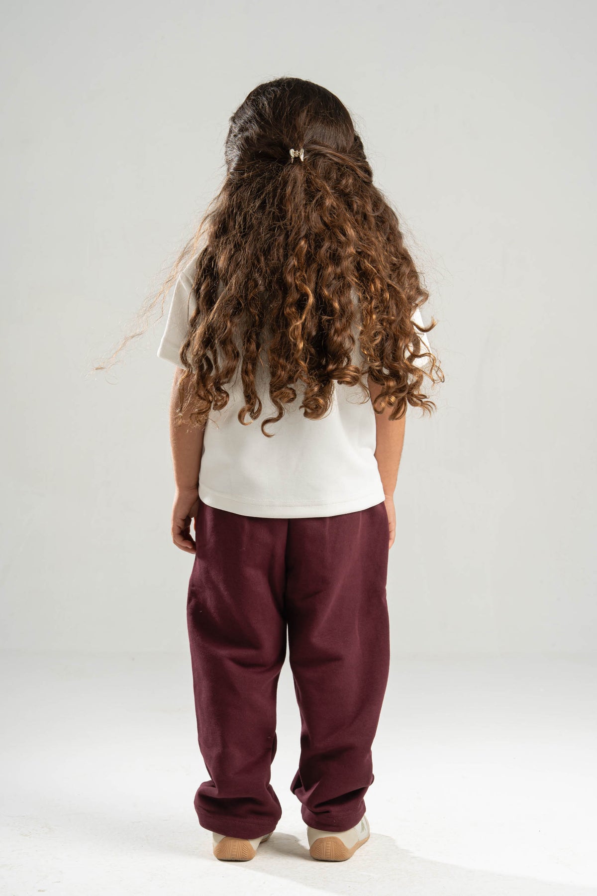 BURGUNDY LITTLE ONES RELAXED LIGHTWEIGHT SWEATPANTS