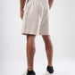 STRIPED LINEN BLEND SHORT