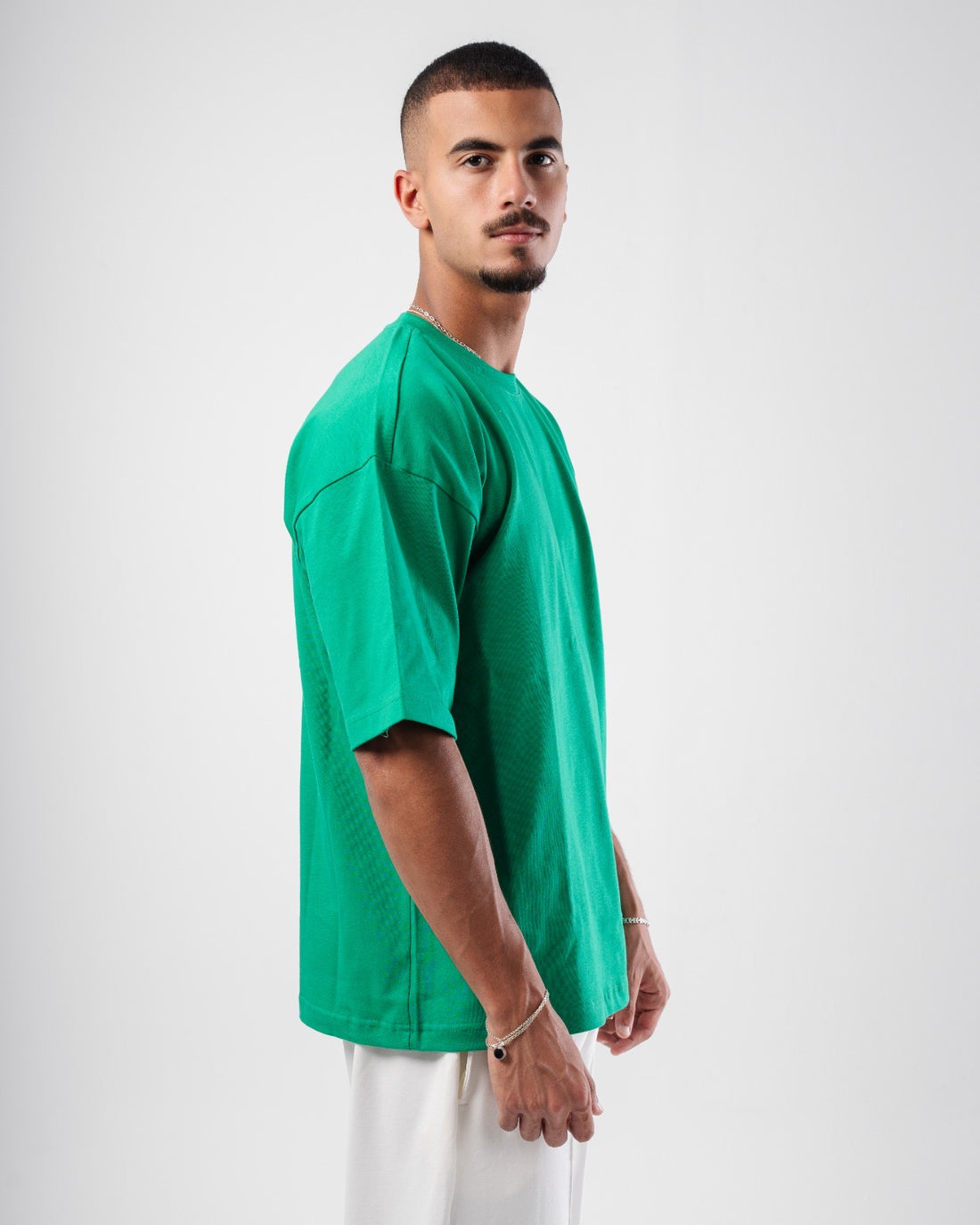 GREEN ORGANDY BOXY-TEE