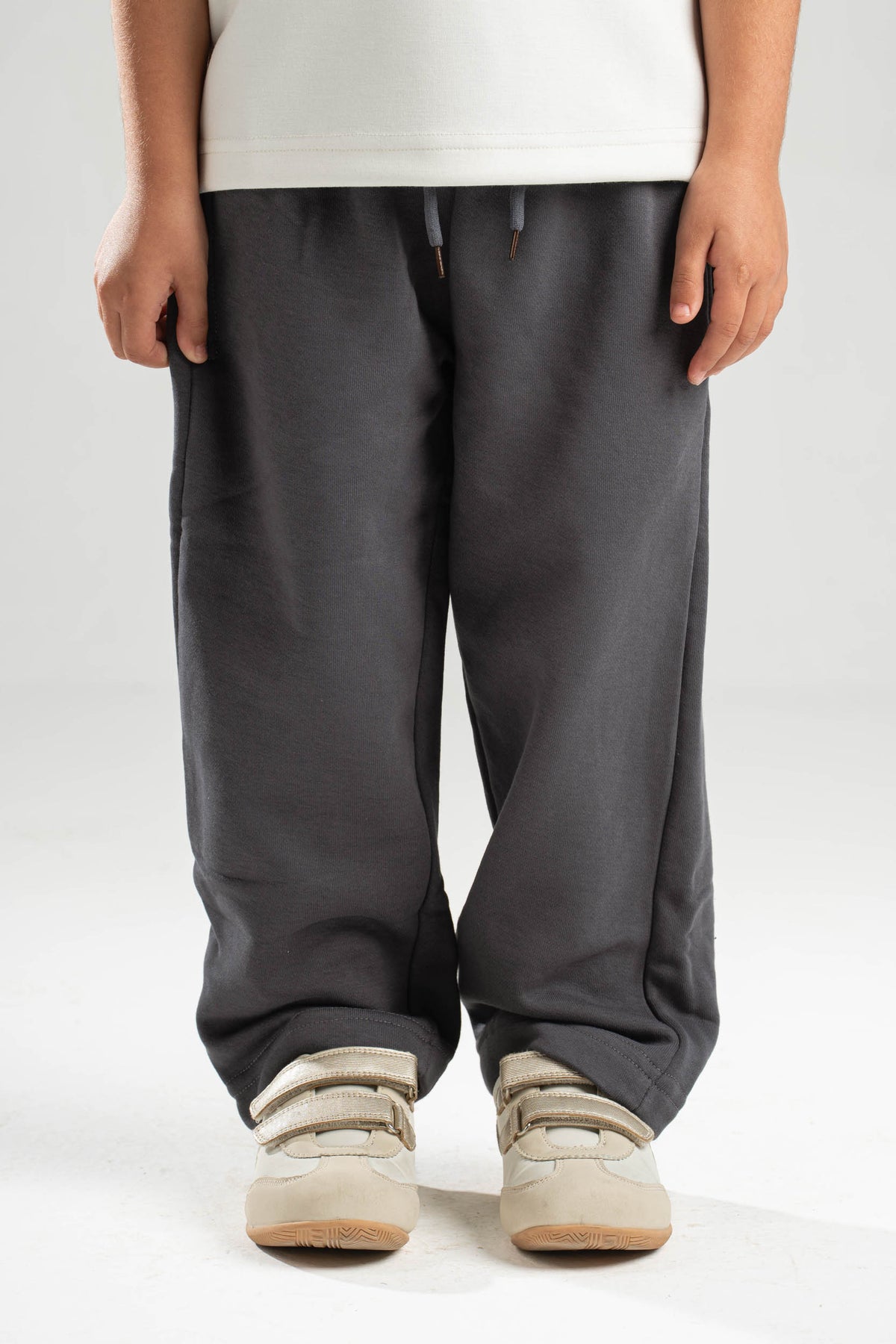 CHARCOAL GREY LITTLE ONES RELAXED LIGHTWEIGHT SWEATPANTS