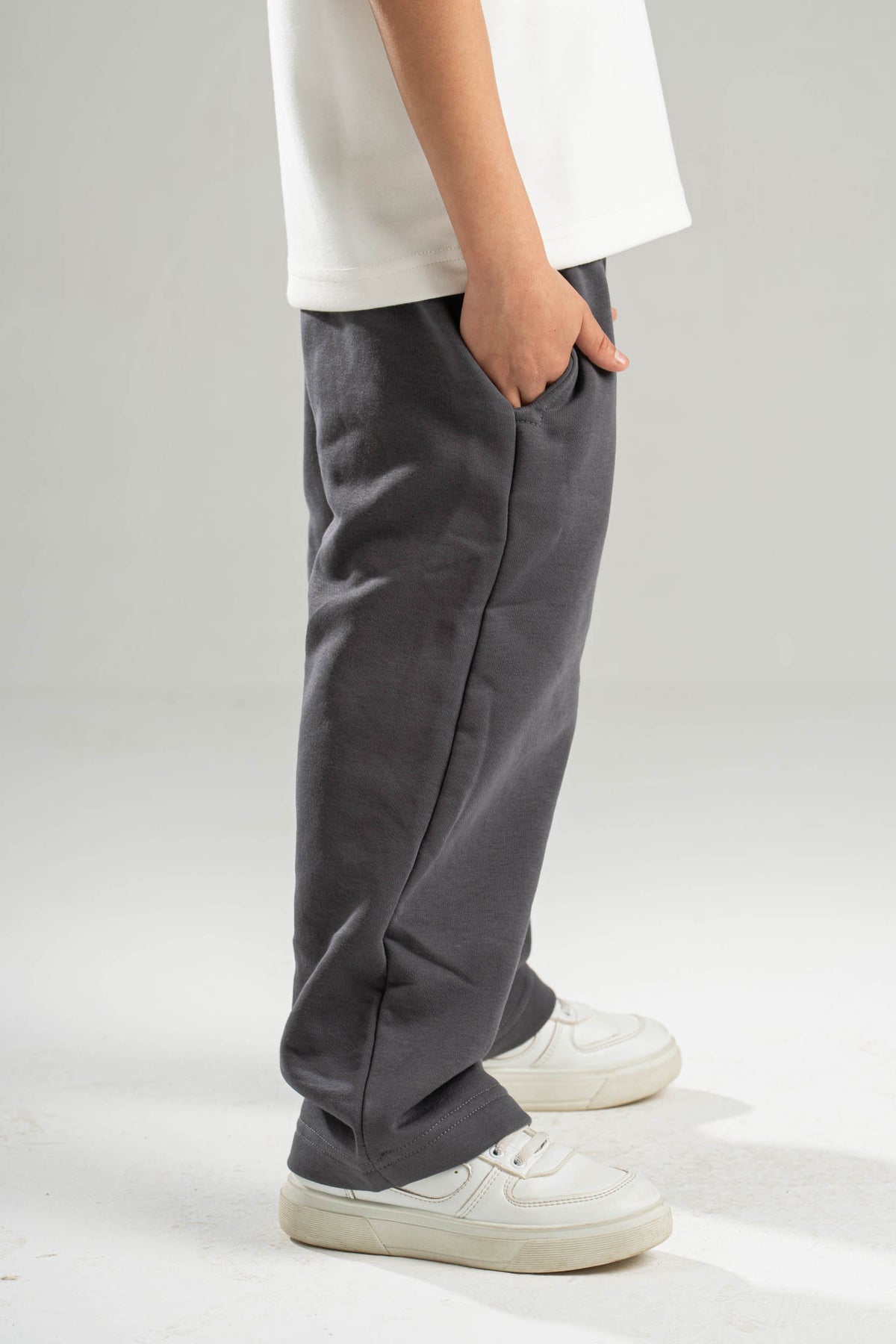 CHARCOAL GREY LITTLE ONES RELAXED LIGHTWEIGHT SWEATPANTS