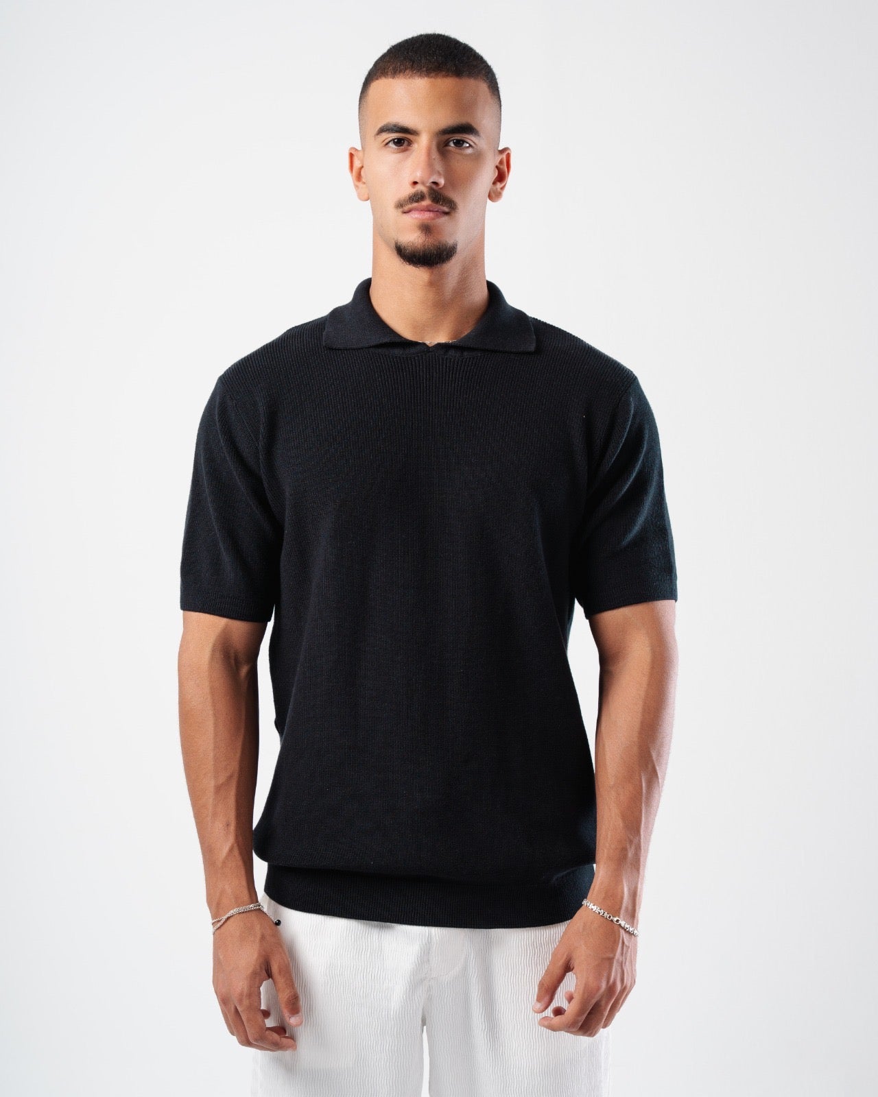 KNIT PLAIN POLO 023