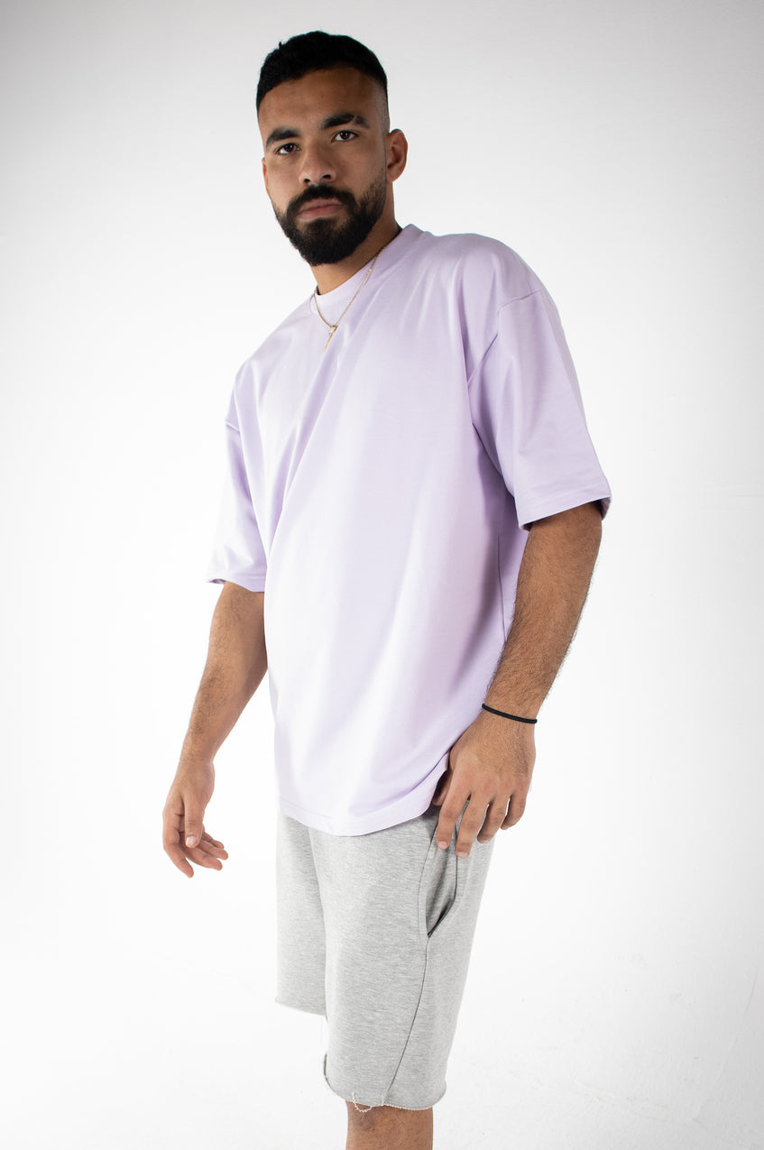 LAVENDER ORGANDY OVER-SIZED T-SHIRT