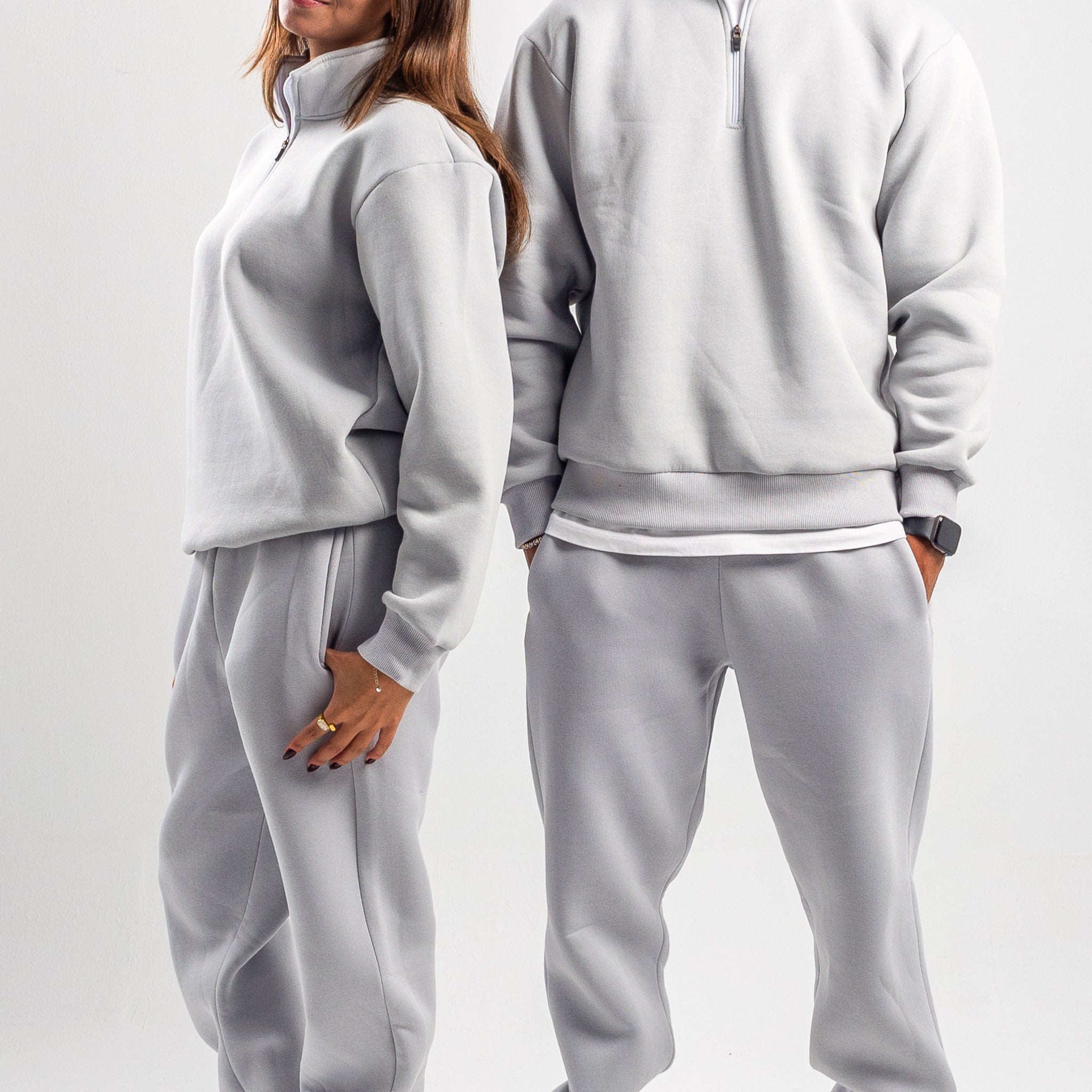 LIGHT GREY LOOSE-FIT SWEATPANTS