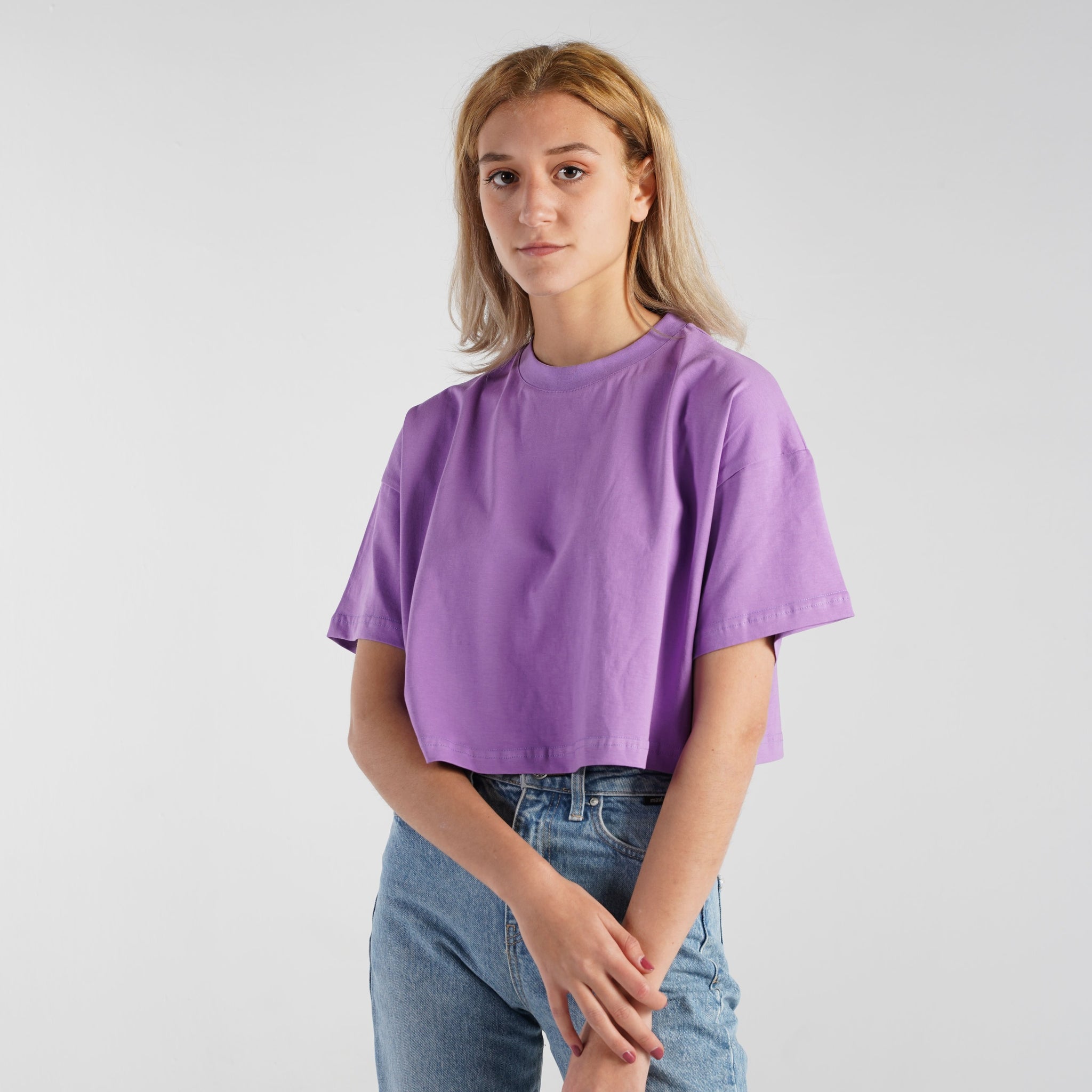 LILAC CROP-TOP T-SHIRT