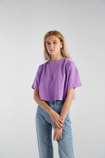 LILAC CROP-TOP T-SHIRT