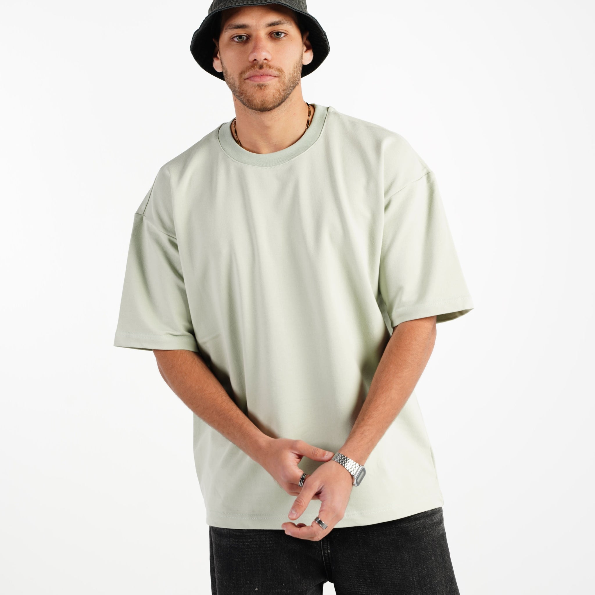 MINT GREEN SUMMER MELTON OVER-SIZED T-SHIRT