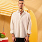 OFF-WHITE LINEN BOXY SHIRT