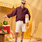 OFF-WHITE RELAXED LINEN SHORTS