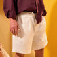 OFF-WHITE RELAXED LINEN SHORTS