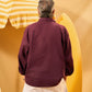 BURGUNDY LINEN BOXY SHIRT