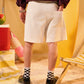 OFF-WHITE RELAXED LINEN SHORTS