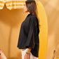 BLACK RELAXED LINEN SHIRT
