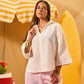 OFF-WHITE RELAXED LINEN SHIRT