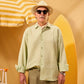 MINT LINEN BOXY SHIRT
