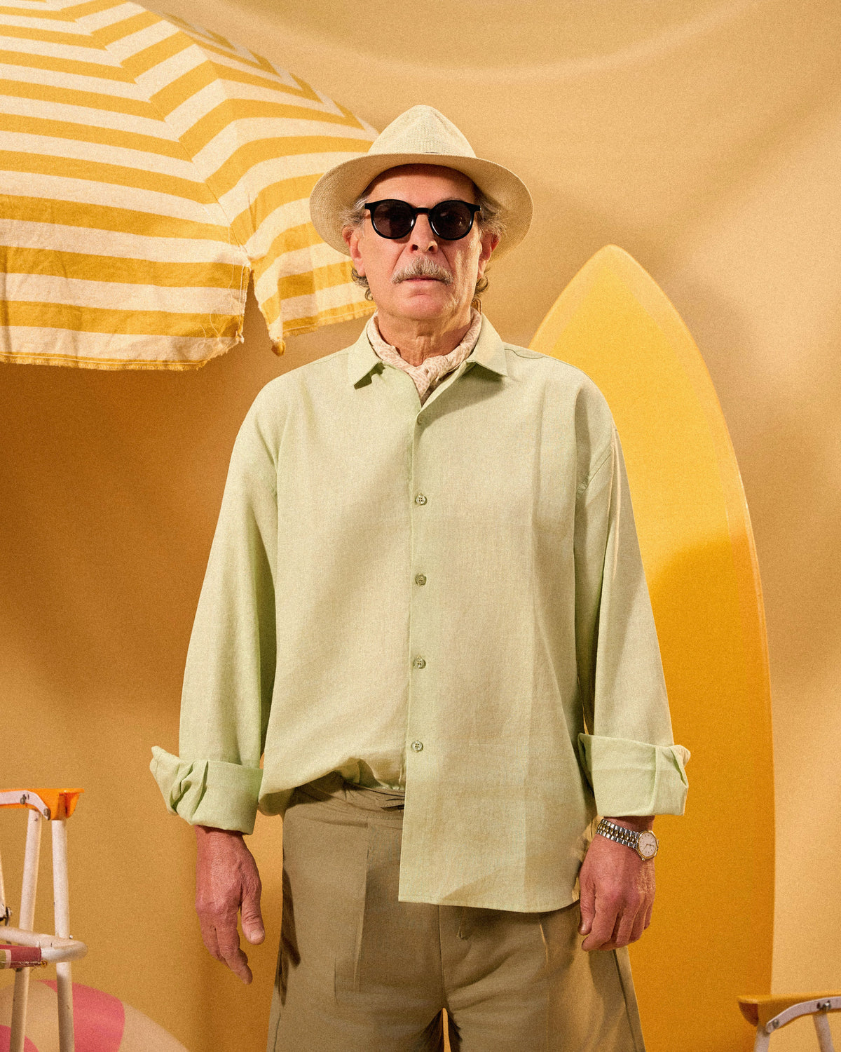 MINT LINEN BOXY SHIRT