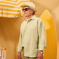 MINT LINEN BOXY SHIRT