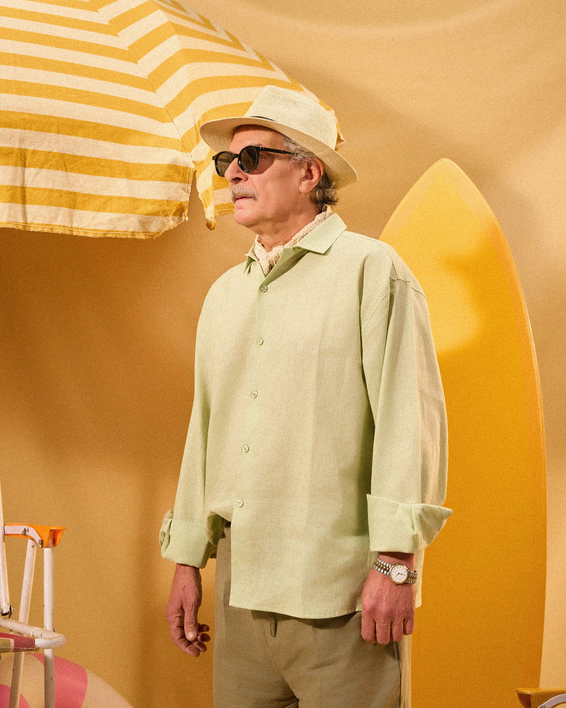 MINT LINEN BOXY SHIRT