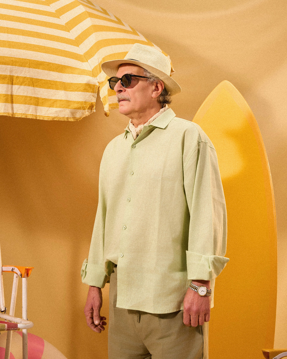 MINT LINEN BOXY SHIRT