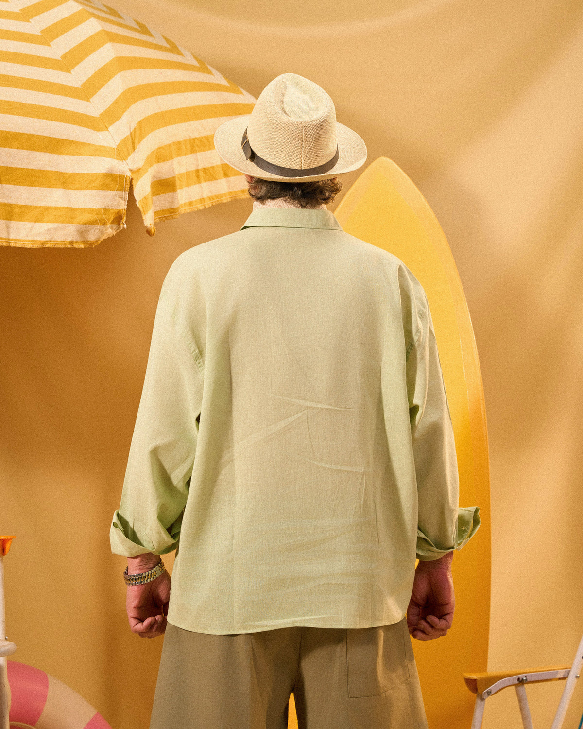 MINT LINEN BOXY SHIRT