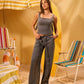 GREY WOMEN'S RIBBON TIE FORMAL PANTS