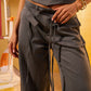 GREY WOMEN'S RIBBON TIE FORMAL PANTS
