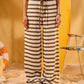 OFFWHITE X BROWN STRIPED KNITTED PANTS