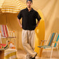 BEIGE PLEATED LINEN PANTS