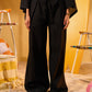BLACK WOMEN'S CLASSIC LINEN PANTS