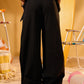 BLACK WOMEN'S CLASSIC LINEN PANTS