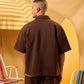 DARK BROWN BOXY OVERSHIRT