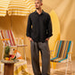 DARK GREY TAILORED PLEATED TROUSERS