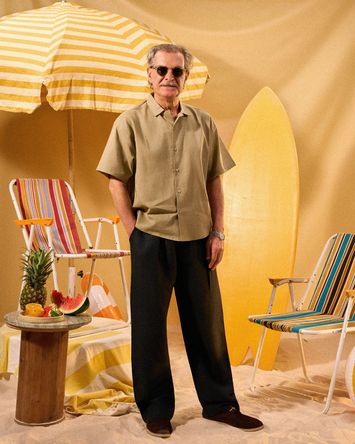 TAILORED PLEATED TROUSERS